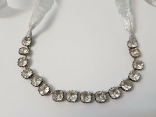 Georgian Olivia Collings silver sterling glass paste Riviere necklace 2