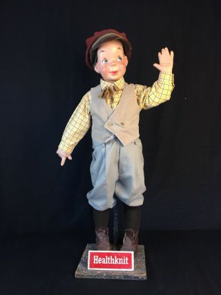 Antique Healthknit Advertising Clothing Department Store Counter Display Boy