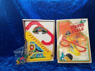 Playful Circus Seals Vintage Antique 1983 Dah Yang Toys