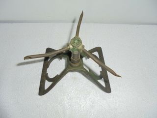 Antique Vintage Cast Iron Lawn Sprinkler The B&j Mfg Co Springfield Oh
