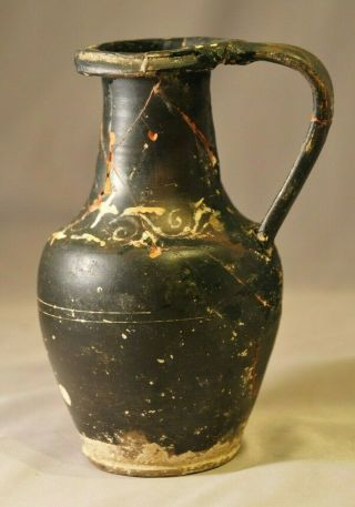 Rare Ancient Greek Gnathian Xenon Pottery Trefoil Pitcher 4th Century Bc