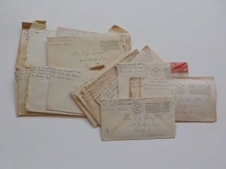 25 Wwii Letters U.  S.  Submarine Base London Connecticut Rockford Illinois Ww2