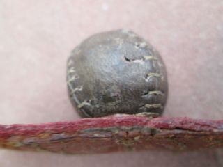 Vintage SALESMAN SAMPLE Early LEMON - PEEL Antique Leather Baseball 2