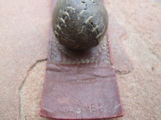 Vintage SALESMAN SAMPLE Early LEMON - PEEL Antique Leather Baseball 5