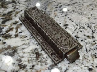 Antique Eastlake Cast Iron Door Knob Spring Chain Pull Lock Latch 8236 6 
