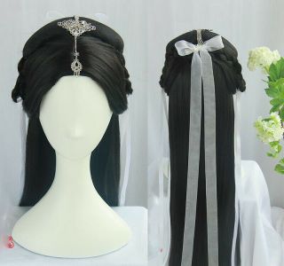Cosplay Photography Chinese Ancient Whole Hair Wig Hairpiece With Headwear Band