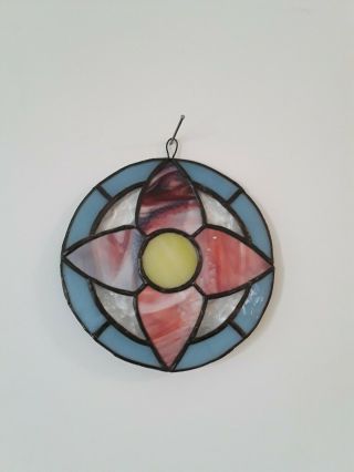 Handmade Vintage Stained Glass Wall Window Panel