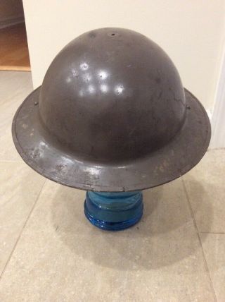 World War WWII WW2 British Brodie Steel Helmet I 1939 R.  O.  Co Chinstrap Liner 3