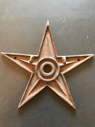 Cast Iron Building Star Architectural Anchor Plate 9” Western Salvage Decor
