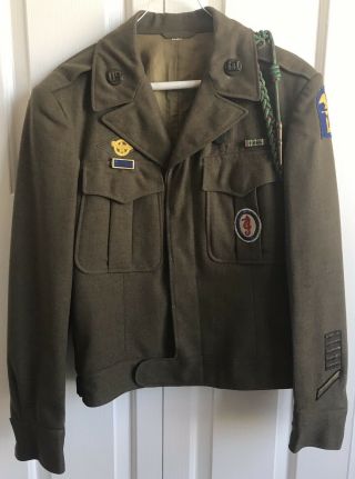 Wwii Ww2 Army Engineer Amphibian Uniform Ike Jacket Eto Dukw Normandy D - Day Navy