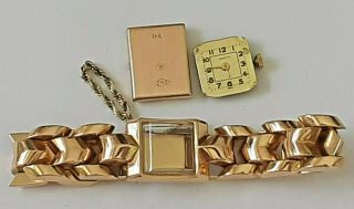 18k Gold Mid Century Vintage Stamped 750 Ladies Gold Watch 18k Gold Band 30 G