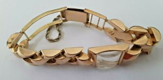 18k Gold Mid Century Vintage Stamped 750 Ladies Gold Watch 18k Gold Band 30 g 4
