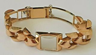 18k Gold Mid Century Vintage Stamped 750 Ladies Gold Watch 18k Gold Band 30 g 6