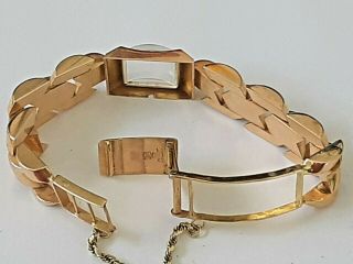 18k Gold Mid Century Vintage Stamped 750 Ladies Gold Watch 18k Gold Band 30 g 7