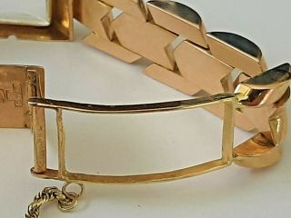 18k Gold Mid Century Vintage Stamped 750 Ladies Gold Watch 18k Gold Band 30 g 9
