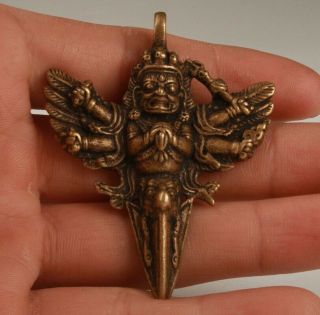 Vintage Chinese Bronze Pendant Statue Exorcist Mascot Gods Collect Gifts