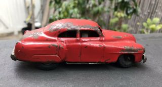 Vintage Rare 1940 ' s Red Sedan Tin Toy Friction Car Occupied Japan - not 2