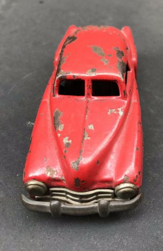 Vintage Rare 1940 ' s Red Sedan Tin Toy Friction Car Occupied Japan - not 5