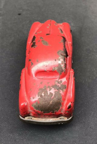 Vintage Rare 1940 ' s Red Sedan Tin Toy Friction Car Occupied Japan - not 6