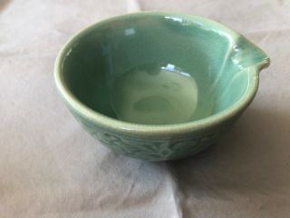 Floral Patterned Chinese Celadon Porcelain Bowl