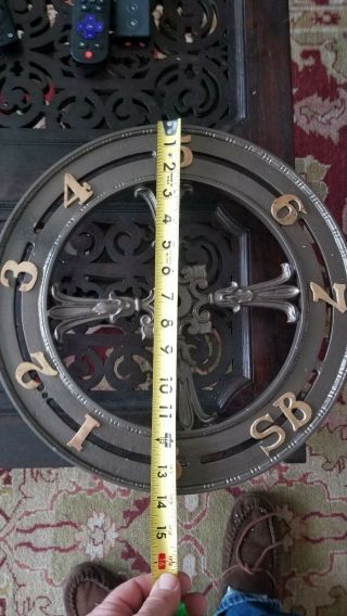 Antique Brass Plated Cast Iron Elevator Floor Indicator old ornate architectural 2