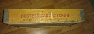 Vintage Rare “property Of Hostess Cake Kitchen” Wooden Crate Buffalo Ny