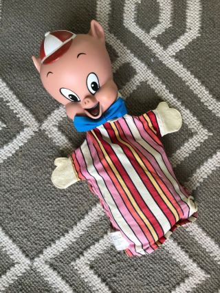 Vintage 1964 Porky Pig Talking Puppet Pull - String Doll By Mattel