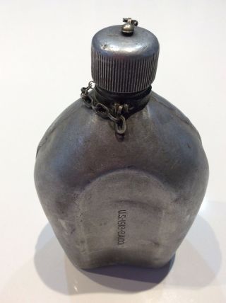 Wwi U.  S.  1918 Aluminum Canteen Made By B.  A.  Co.