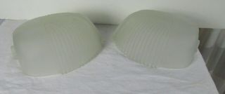 Vintage Pair Art Deco Frosted Glass Sconce Slip Shades