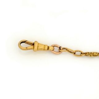 Antique Vintage Nouveau 18k 22k Gold Rush Gold in Quartz Watch Chain Necklace 7