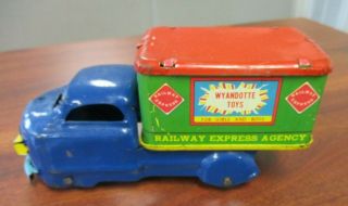 Vintage Wyandotte Tin Litho Railway Express Truck