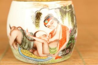 rare chinese old jingdezhen porcelain hand painting art belle snuff bottle 2