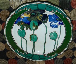 Antique Plate Royal Doulton Arts & Crafts Poppy D3226