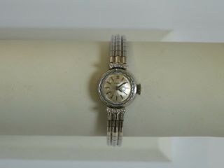 Vintage Ladies 18k White Gold & Daimond Tissot Mechanical Watch