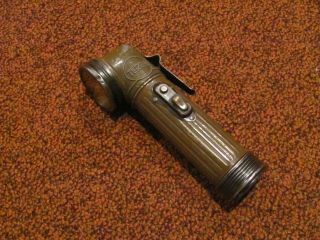 Wwii Us Army Torch Light Tl - 122 - A Flashlight Blackened Caps Made By Usa - Lite