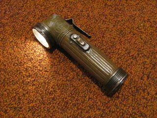 WWII US Army Torch Light TL - 122 - A flashlight blackened caps made by USA - Lite 2