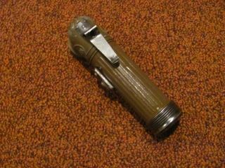 WWII US Army Torch Light TL - 122 - A flashlight blackened caps made by USA - Lite 6