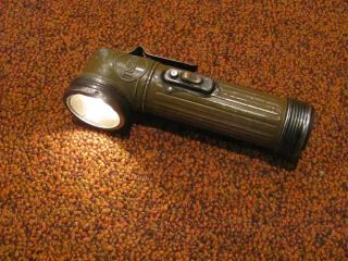 WWII US Army Torch Light TL - 122 - A flashlight blackened caps made by USA - Lite 7