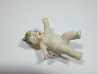 Antique porcelain German full figure baby half doll figurine 4