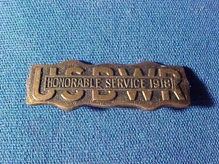 Orig Wwi Home Front Boys Reserve Honorable Service 1918 Bar Pin