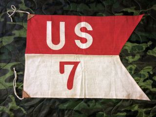 Rare Post Ww2 Us Army 7th Cavalry Guidon Japanese Occupation Made Flag Wwll