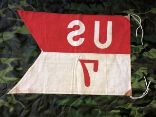 Rare Post WW2 US Army 7th Cavalry Guidon Japanese Occupation Made Flag WWll 2