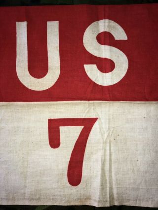 Rare Post WW2 US Army 7th Cavalry Guidon Japanese Occupation Made Flag WWll 4