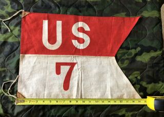 Rare Post WW2 US Army 7th Cavalry Guidon Japanese Occupation Made Flag WWll 6