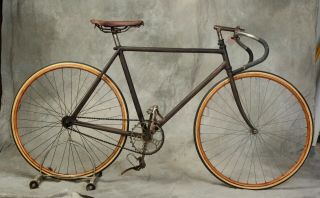Rare Antique 6 Day Track Bike 1910.  1930 Vintage Racing Bicycle Wooden Rims
