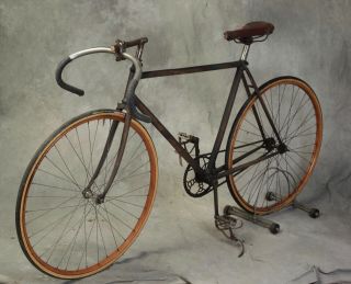 Rare Antique 6 Day track bike 1910.  1930 vintage racing bicycle wooden rims 7