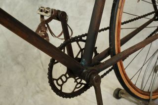 Rare Antique 6 Day track bike 1910.  1930 vintage racing bicycle wooden rims 9