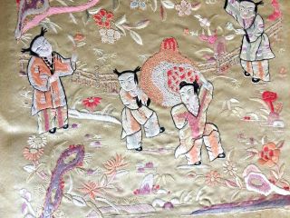 ANTIQUE CHINESE SILK EMBROIDERY PANEL 6