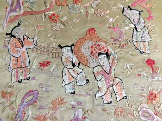 ANTIQUE CHINESE SILK EMBROIDERY PANEL 7