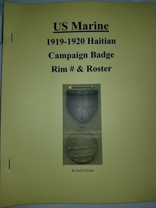 Marine Corps Banana Wars 1919 1920 Haitian Campaign Medal 